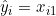  \hat{y}_i = x_{i1} 